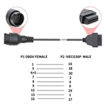Cavo da 38 pin a OBD2 per camion IVECO 24V