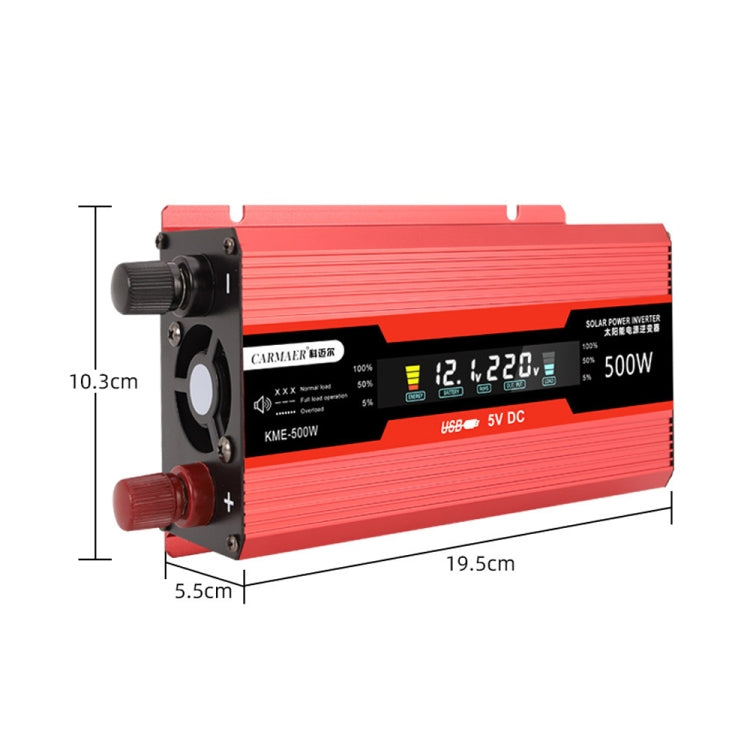 Convertitore di alimentazione 12V a 220V 500W con display LCD