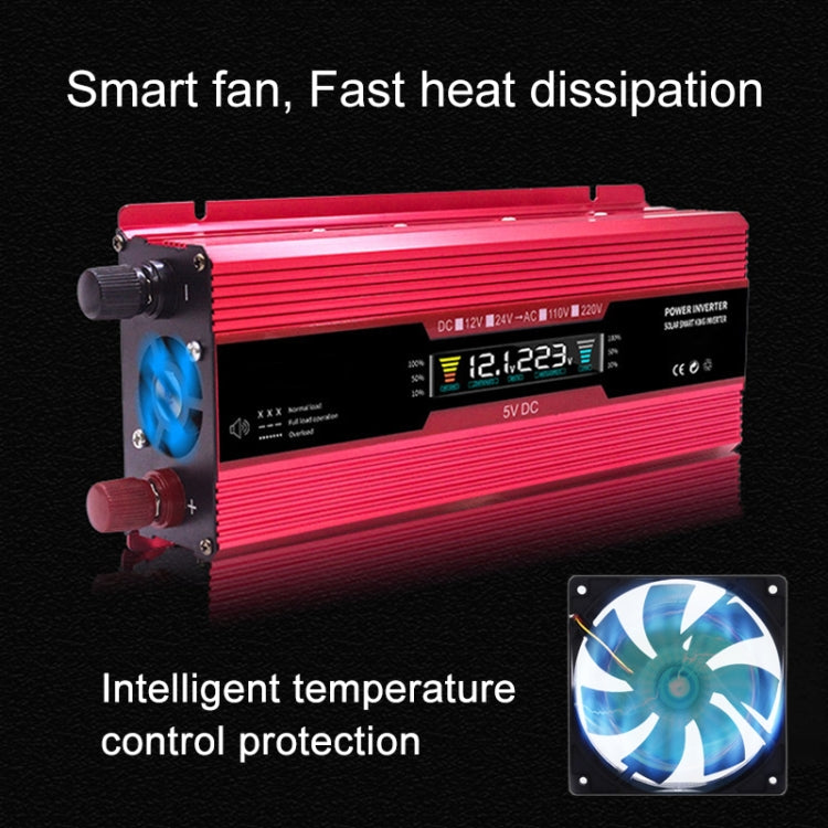 Convertitore di alimentazione 12V a 220V 500W con display LCD