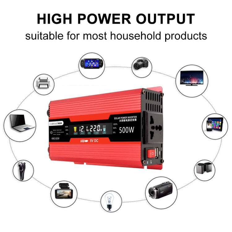 Convertitore di alimentazione 12V a 220V 500W con display LCD