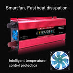 Convertitore alimentazione auto 12V a 220V 1200W con display LCD