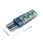 10 pezzi Lampadine T10 12V 1,2W 12 LED COB per Auto
