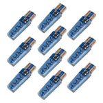 10 pezzi Lampadine T10 12V 1,2W 12 LED COB per Auto