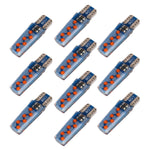 10 pezzi Lampadine T10 12V 1,2W 12 LED COB per Auto