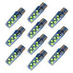 10 pezzi Lampadine T10 12V 1,2W 12 LED COB per Auto