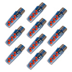 10 pezzi Lampadine T10 12V 1,2W 12 LED COB per Auto