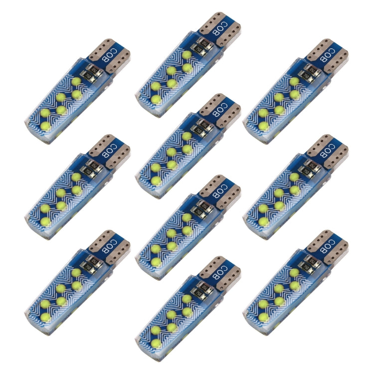 10 pezzi Lampadine T10 12V 1,2W 12 LED COB per Auto