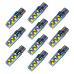 10 pezzi Lampadine T10 12V 1,2W 12 LED COB per Auto