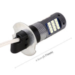 1 paio di fendinebbia LED per auto H3 DC12V/5W con perline lampada SMD-2016 da 42 LED, H3 (White Light), H3 (Yellow Light)