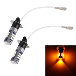 1 paio di fendinebbia LED per auto H3 DC12V/5W con perline lampada SMD-2016 da 42 LED, H3 (White Light), H3 (Yellow Light)