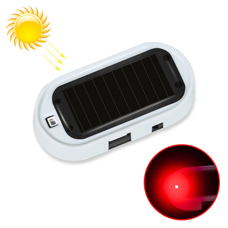 Spia LED antifurto auto a energia solare blu e rossa