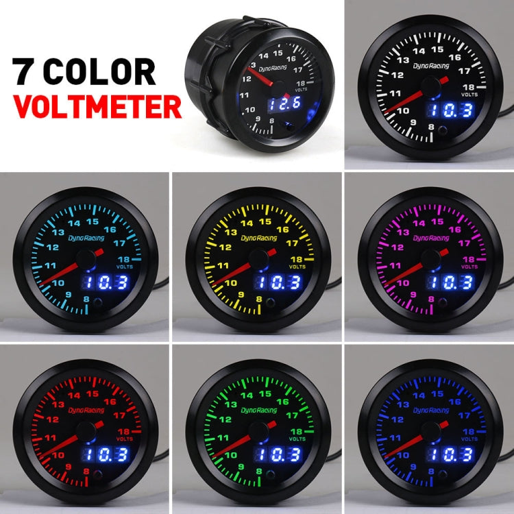 Voltmetro digitale auto 52 mm con retroilluminazione LED