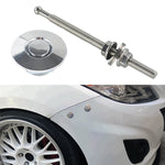 Kit clip blocco perni cofano auto 100mm in alluminio