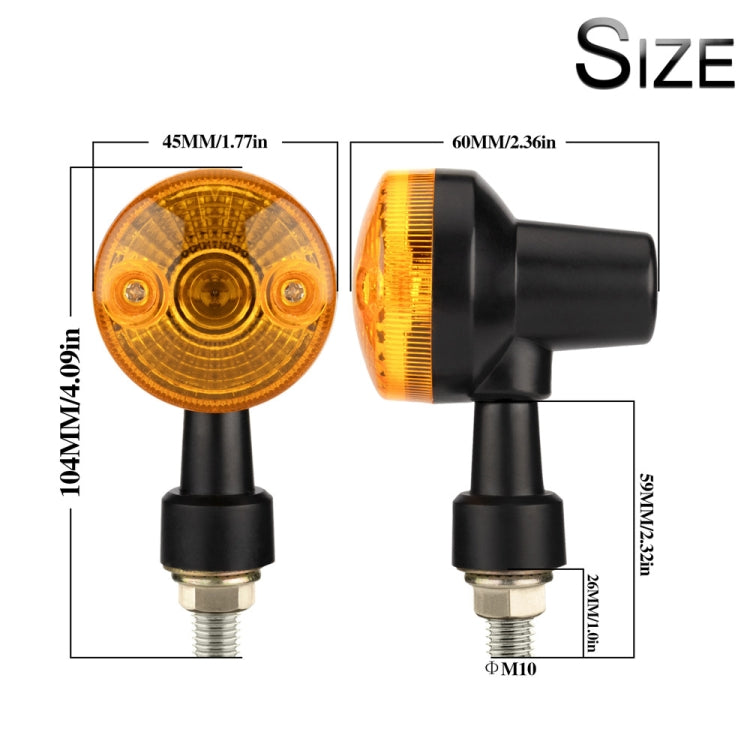 2 Indicatori di direzione per moto 12V 10W luce gialla