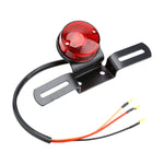 Luce freno rotonda retrò per moto 12V 35W con portatarga