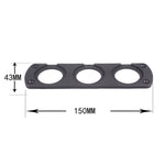 Pannello accendisigari USB con voltmetro a 3 fori per auto