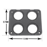 Pannello accendisigari 4 fori con voltmetro e USB per auto
