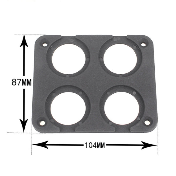 Pannello accendisigari 4 fori con voltmetro e USB per auto
