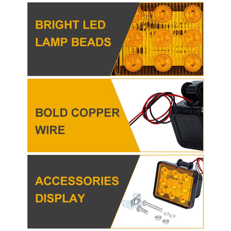 Spia stroboscopica impermeabile 3" 9 LED per auto e camion