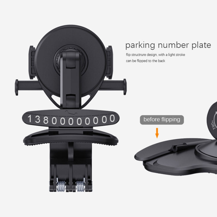 Porta cellulare auto multifunzione con targa e rotazione 360°