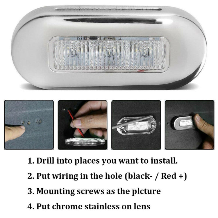 Luce subacquea in acciaio inox 3 pollici 12V per nave yacht