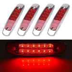 4 luci laterali LED 12-24V per camion con fissaggio bulloni