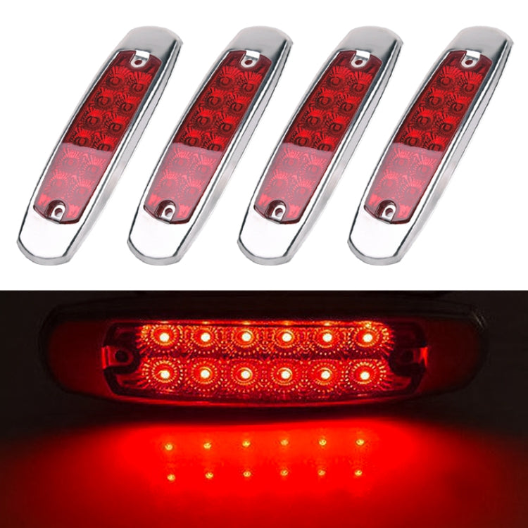 4 luci laterali LED 12-24V per camion con fissaggio bulloni