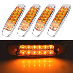 4 luci laterali LED 12-24V per camion con fissaggio bulloni