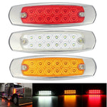 4 luci laterali LED 12-24V per camion con fissaggio bulloni