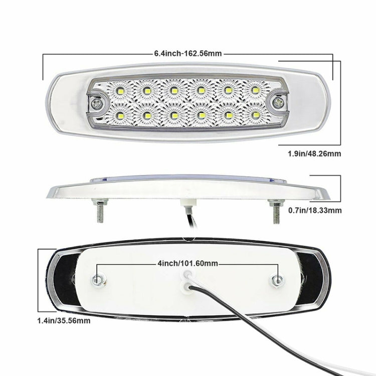 4 luci laterali LED 12-24V per camion con fissaggio bulloni