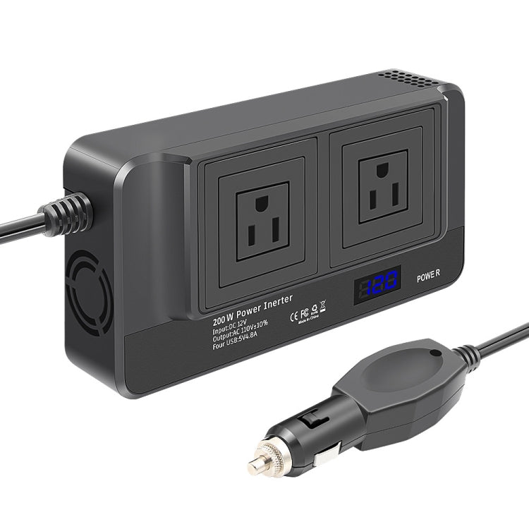 Convertitore 12V DC a 110V AC 200W con display digitale