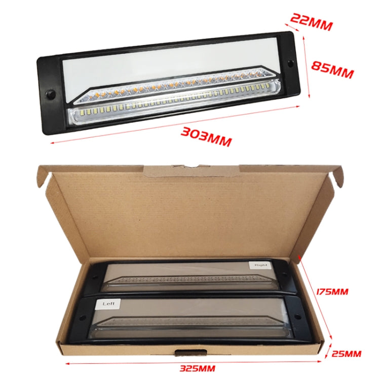 Set 2 luci LED per rimorchio camion 12-30V 33x18 cm