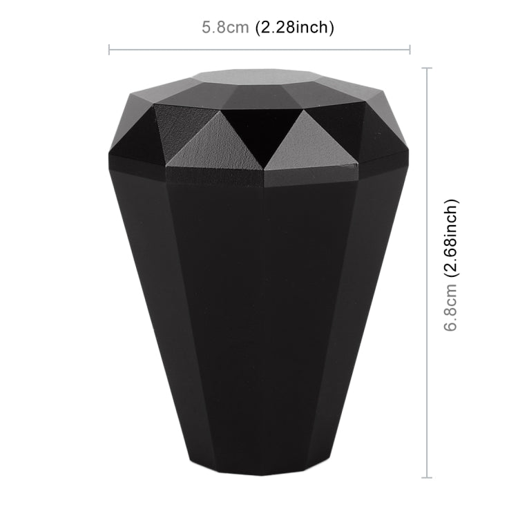 Pomello cambio auto metallo forma diamante universale