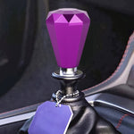 Pomello cambio auto metallo forma diamante universale