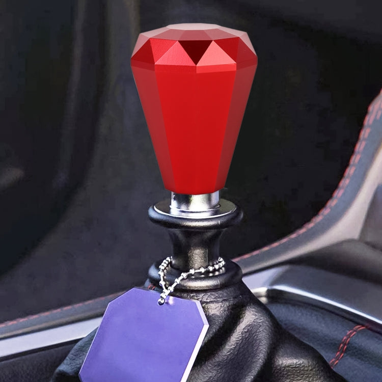 Pomello cambio auto metallo forma diamante universale
