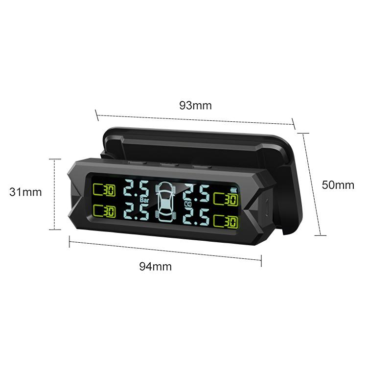 Sistema monitoraggio pressione pneumatici auto solare TPMS