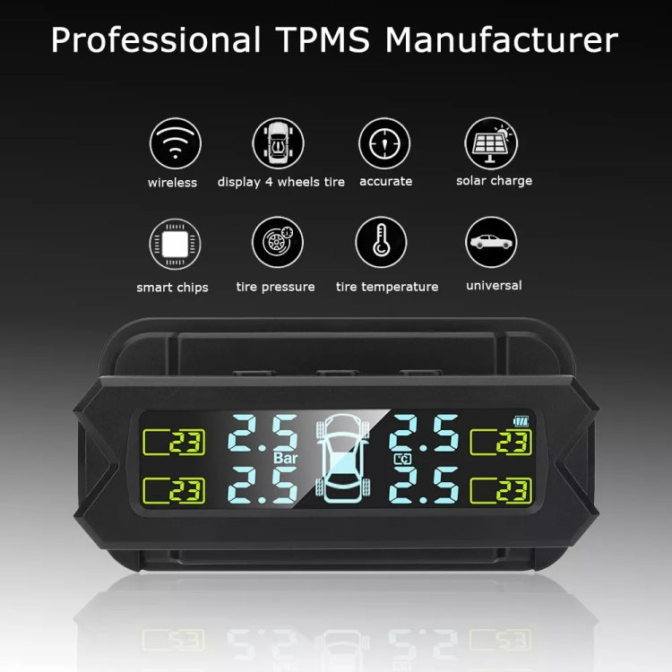 Sistema monitoraggio pressione pneumatici auto solare TPMS