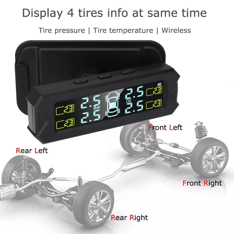 Sistema monitoraggio pressione pneumatici auto solare TPMS