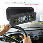 Sistema monitoraggio pressione pneumatici auto solare TPMS