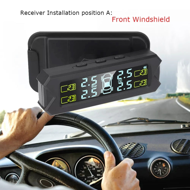 Sistema monitoraggio pressione pneumatici auto solare TPMS