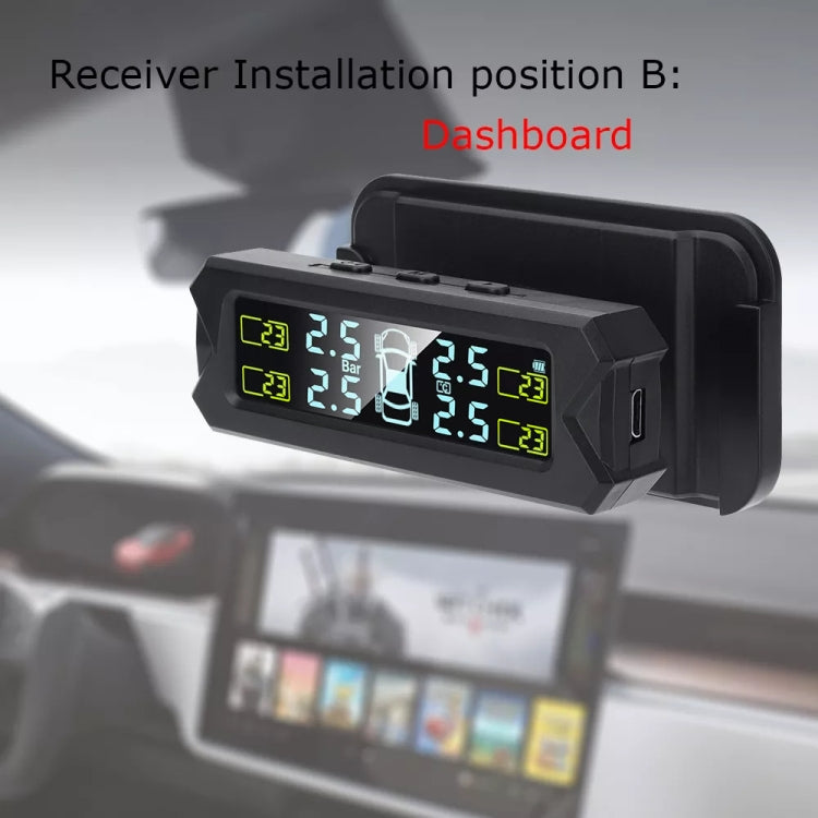Sistema monitoraggio pressione pneumatici auto solare TPMS