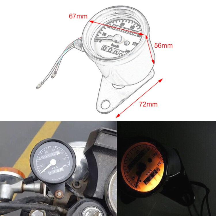 Contachilometri retrò per motocicletta 12V metallo