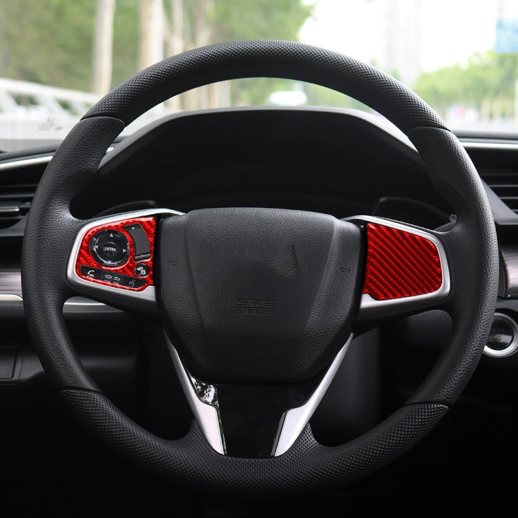 Adesivo fibra di carbonio per pulsante volante Honda Civic