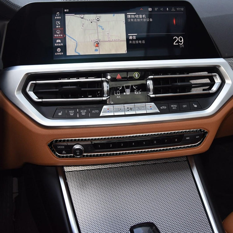 Adesivo cornice pulsante CD in fibra di carbonio per BMW Serie 3