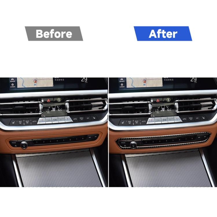 Adesivo cornice pulsante CD in fibra di carbonio per BMW Serie 3