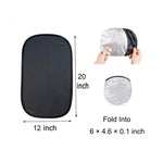 Set 3 coperture parasole elettrostatiche per finestrini auto 51x3
