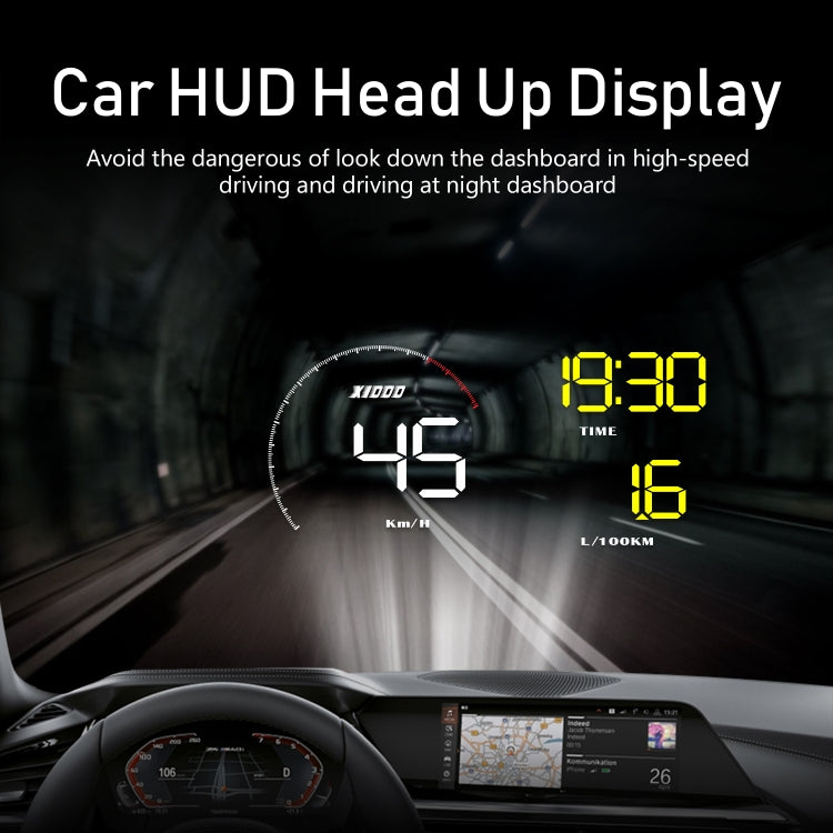 Display Head Up A9 HUD OBD2 universale 5,5 pollici