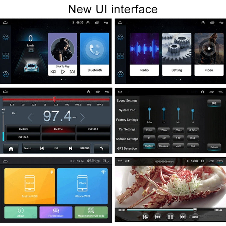 Lettore MP5 Android 9" 2 DIN per auto Volkswagen