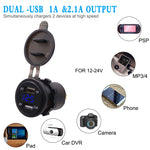 Adattatore doppia USB 3.1A con voltmetro digitale per auto
