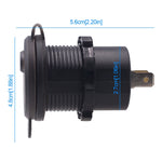 Adattatore USB auto 2.4A con voltmetro digitale e cavo 60 cm